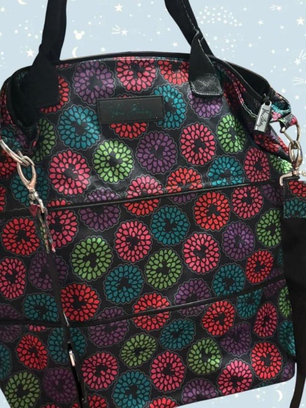 Vera Bradley Disney Mickey Mouse floral print large expandable tote bag